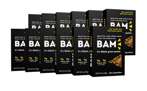 BAM Snacks Black Gram Pasta - Rotini (Pack of 12)
