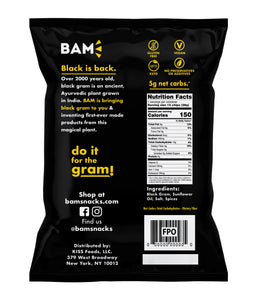 BAM Snacks - Black Gram Chips - Sea Salt (6 pack)