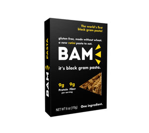 BAM Snacks Black Gram Pasta - Rotini (Pack of 6)